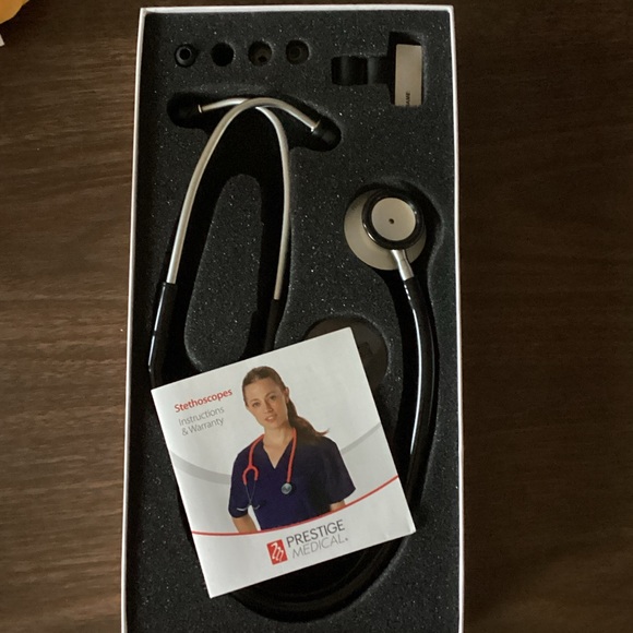 Prestige Medical Black Stethoscope - Picture 2 of 2